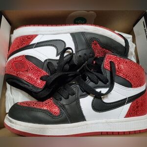 Jordan Kids Sneakers in Red, Black, and White